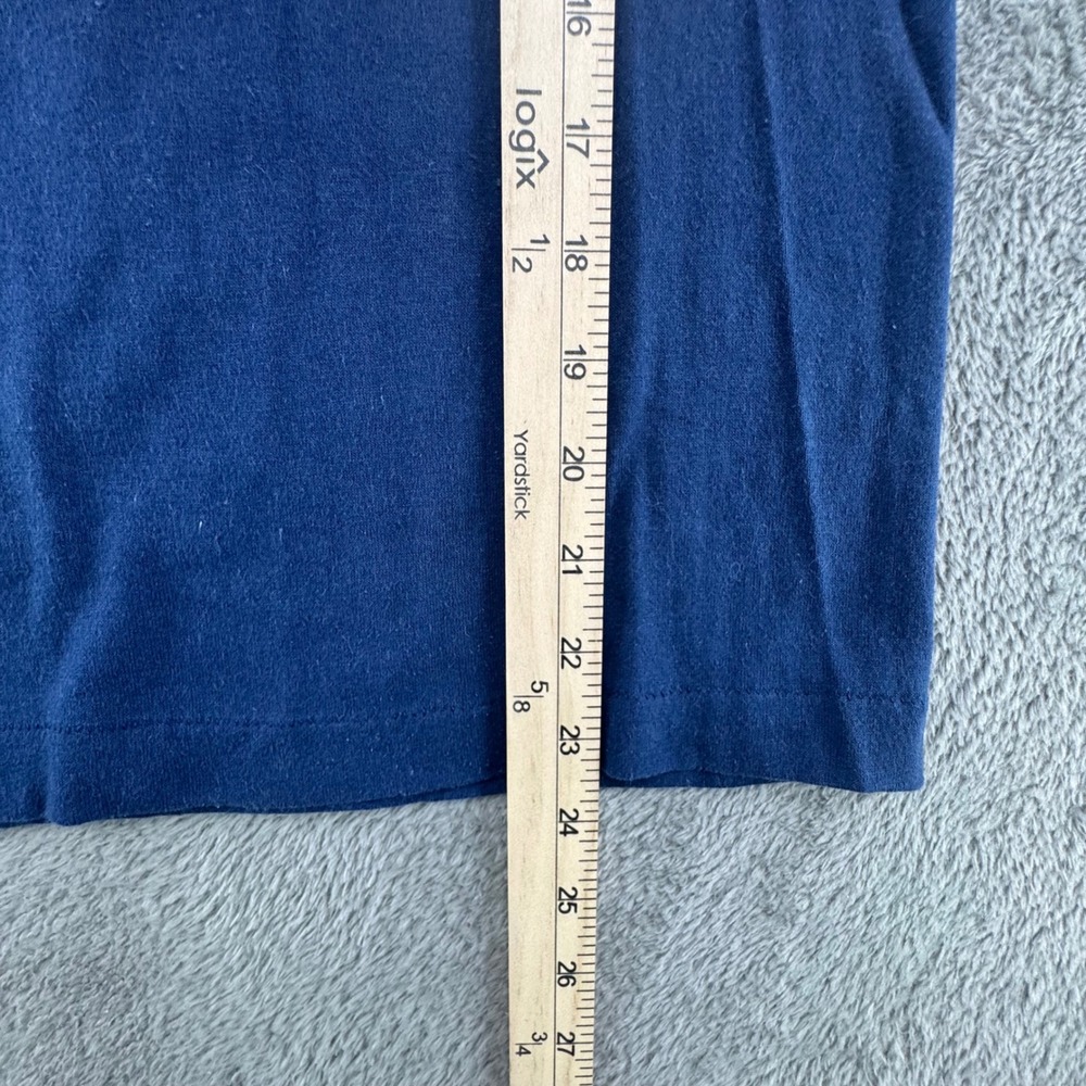 Tee Jays Long Sleeve T-Shirt Mens L Navy Blue Excellent I Bleed Bear Blood USA - Picture 6 of 10
